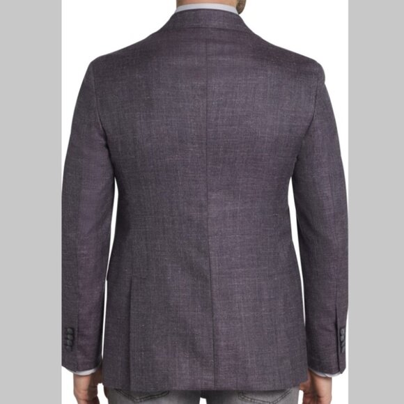 NEW 38R Joseph Abboud DARK PURPLE Modern Fit Wool Blend Sport Coat Blazer - Picture 4 of 4